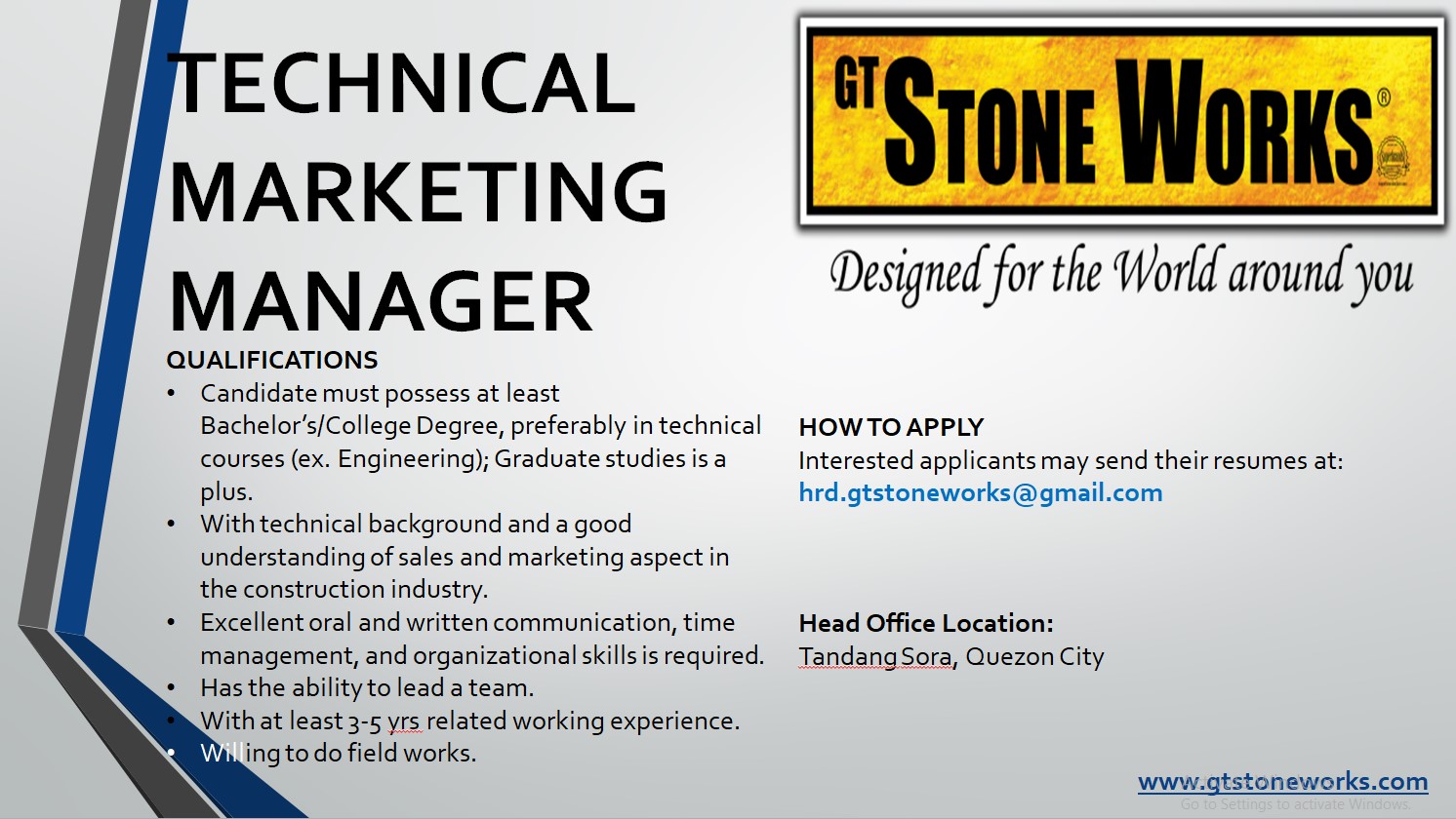 TECHNICAL MARKETING MANAGER